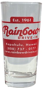 Rainbow DRIVE-IN　カップロゴ　ロンググラス  レッド