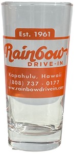 Rainbow DRIVE-IN　カップロゴ　ロンググラス オレンジ