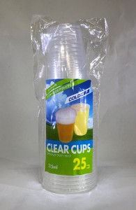 【冷たい飲み物に最適！】プラスチックカップ25個　215ml　アウトドア・スポーツ・バーベキューに最適