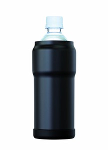 ペットボトルの冷たさキープ　ボトル イン ホルダー　500ml丸型専用　ブラック　ABIH-BK