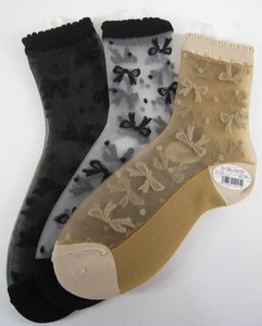 Socks Ribbon Floral Pattern Socks Made in Japan