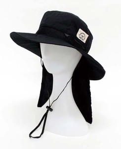 ガーデニング帽子 サファリ ソリッド ブラック