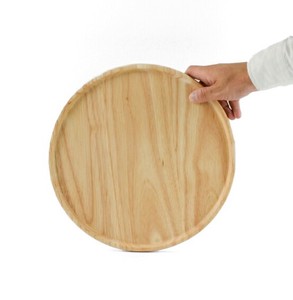 Table Plate Season Vegetables Bento Cup Variety Larger wooden Circle Plate