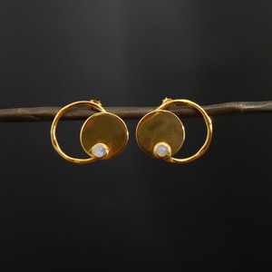 Pierced Earrings Silver Post sliver 18-Karat Gold