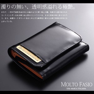 Bifold Wallet Cattle Leather Compact