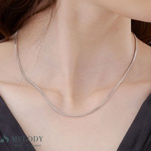 Plain Silver Chain Nickel-Free Necklace Jewelry Made in Japan