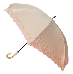 一級遮光　晴雨兼用　スライドショート傘　チェーン刺繍