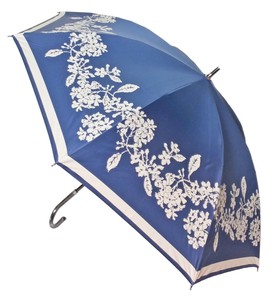 参考上代￥5000　一級遮光　晴雨兼用　スライドショート傘　花シルエットプリント