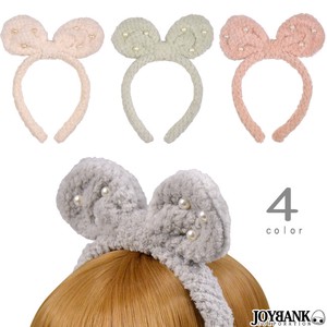 Mofumofu Ribbon Headband 4 color Pearl Fur Hair Accessory