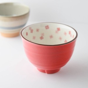 Mino ware Donburi Bowl Red 2.5cm Made in Japan
