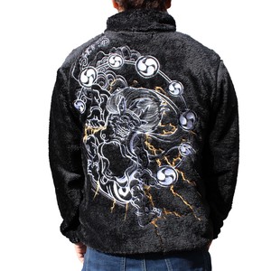 Japanese Pattern Embroidery Jacket Warm Sukajan Jacket Fujin Raijin 2 Color