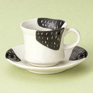 コーヒーカップ&ソーサー 黒カスリ 陶器 日本製 美濃焼