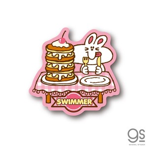 SWIMMER パンケーキ キャラクターステッカー スイマー かわいい パステル レトロ SWM006