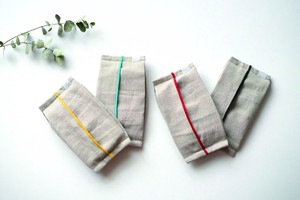 Linen Double Pocket Tissue Case Made in Japan