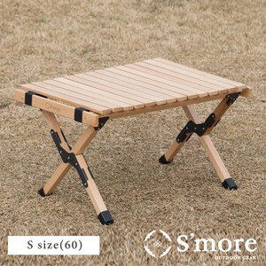 【S'more/Woodi Roll Table 60】ウッドロールテーブル 幅60cm
