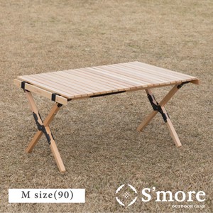 【S'more/Woodi Roll Table 90】ウッドロールテーブル 幅90cm