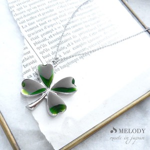 Gold Chain Necklace Pendant Clover Jewelry L size Made in Japan