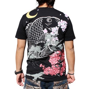 【SALE】 和柄刺繍Tシャツ 鯛桜