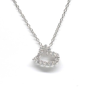 Cubic Zirconia Silver Chain Necklace Pendant