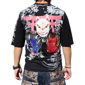 T-shirt/Tees Embroidered Japanese Pattern