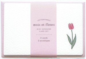 Greeting Card Fleur Mini Set Tulip Message Card