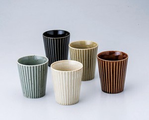 Mino ware Side Dish Bowl Porcelain Stripe Made in Japan
