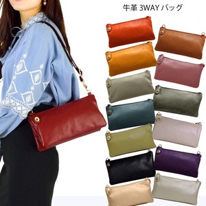 Small Crossbody Bag Purse Cattle Leather Genuine Leather Pochette 3-way
