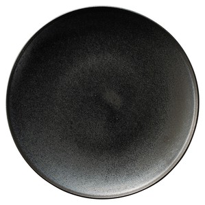 Mino ware Main Plate black Crystal 17.5cm Made in Japan