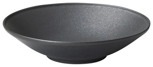 Mino ware Donburi Bowl black Crystal 20cm Made in Japan