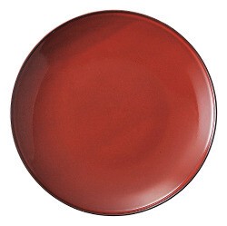 美浓烧 大餐盘/中餐盘 餐具 经典 红色 17.5cm 日本制造