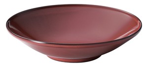 Mino ware Donburi Bowl Red Vintage 20cm Made in Japan