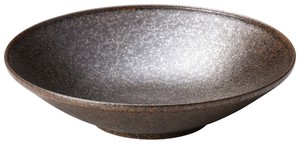 Mino ware Donburi Bowl Brown Crystal 20cm Made in Japan