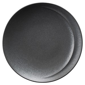 Mino ware Main Plate black Crystal 23cm Made in Japan
