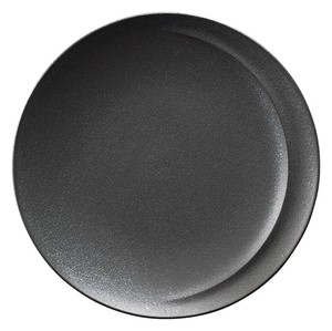 Mino ware Main Plate black Crystal 19.5cm Made in Japan