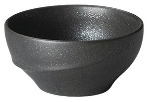 Mino ware Donburi Bowl black Crystal 9cm Made in Japan