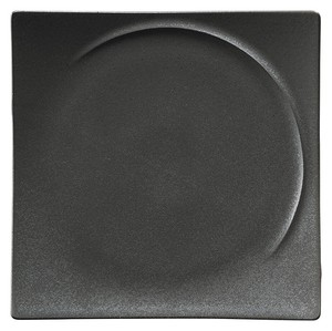 Mino ware Main Plate black Crystal 23cm Made in Japan