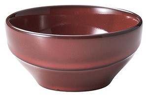 Mino ware Donburi Bowl Red Vintage 9cm Made in Japan