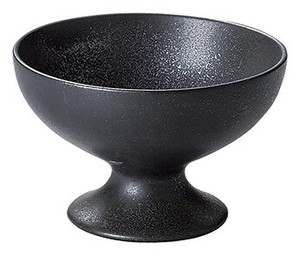 Mino ware Main Plate black Crystal Made in Japan