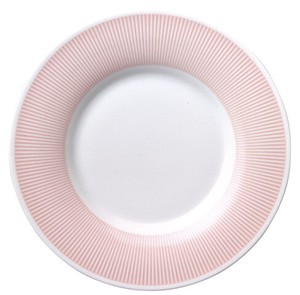 美浓烧 大餐盘/中餐盘 餐具 粉色 19.5cm 日本制造