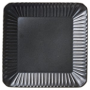 Mino ware Main Plate black Crystal 24.5cm Made in Japan