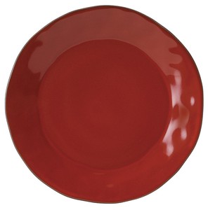 美浓烧 大餐盘/中餐盘 餐具 经典 红色 21cm 日本制造