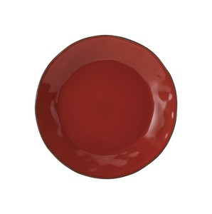 美浓烧 大餐盘/中餐盘 餐具 经典 红色 19cm 日本制造