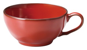 美浓烧 茶杯 餐具 经典 红色 日本制造