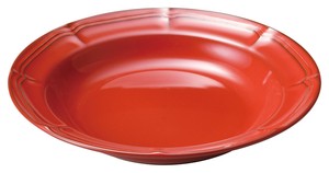 Mino ware Main Plate Red Vintage 25.5cm Made in Japan