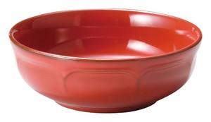Mino ware Side Dish Bowl Red M Vintage Made in Japan