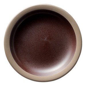 Mino ware Main Plate Brown 17.5cm Made in Japan