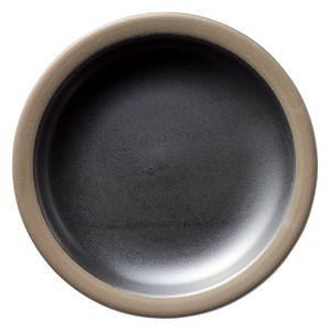 Mino ware Main Plate black 19cm Made in Japan