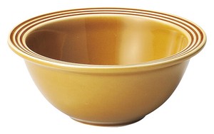 Mino ware Side Dish Bowl Beige Bird 15cm Made in Japan