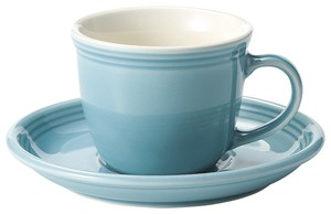 Mino Ware Line Aqua Blue Mug Saucer Plates Made in Japan