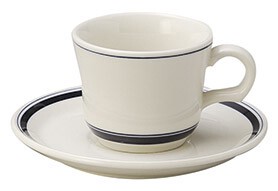 Mino ware Cup & Saucer Set Navy Blue Saucer Made in Japan